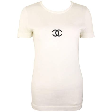 t shirt blanc chanel femme|Chanel tee shirt.